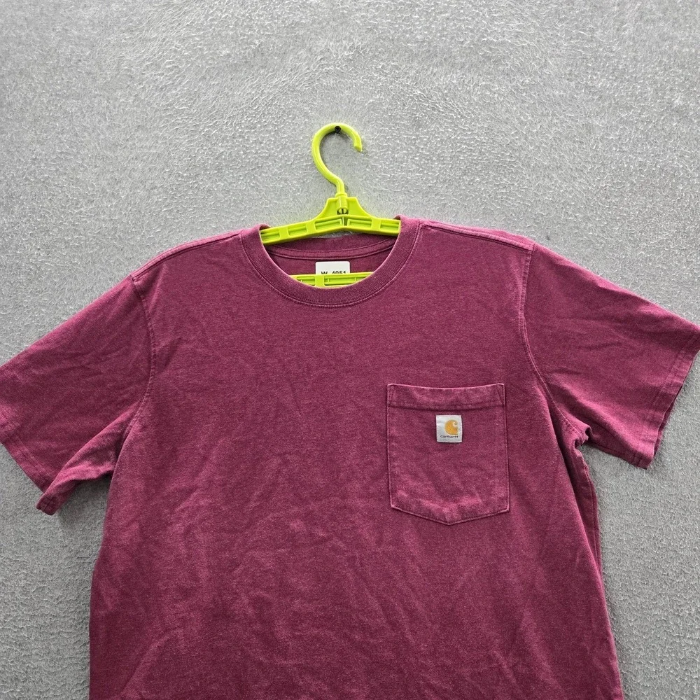 Carhartt Boy Shirt L (12-14) Pink K87 Pocket T-Shirt Logo Loose Short Sleeve‎